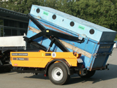 Fahrcontainer Kippstellung tief